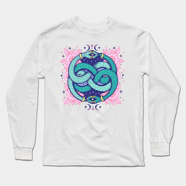 Never ending snake Long Sleeve T-Shirt by Paolavk